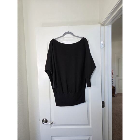 LAmade Black Aidan Waffle Thermal Drape Neck Modal Blend Shirt Top Women's Small - Picture 7 of 11